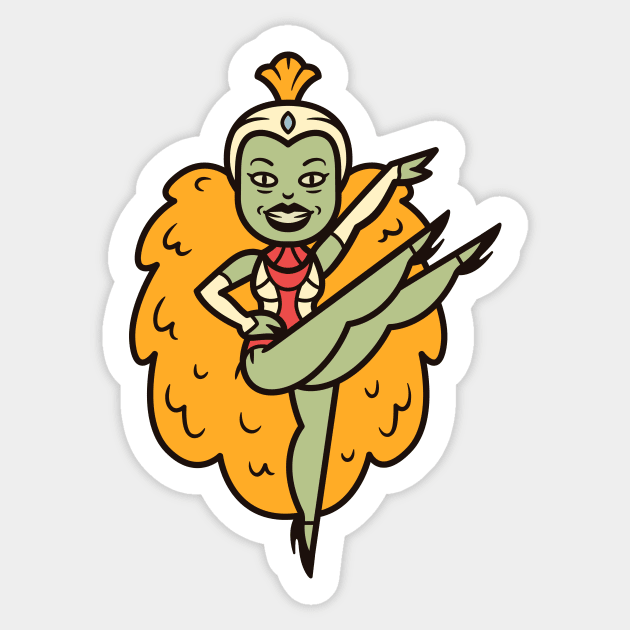 Vintage Creepy Circus Dancer Sticker by SLAG_Creative